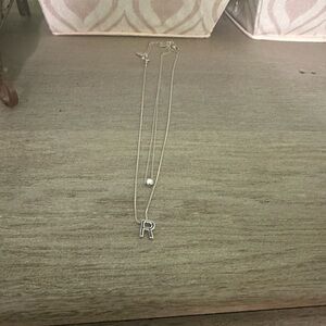 Elegant Silver Initial Necklace